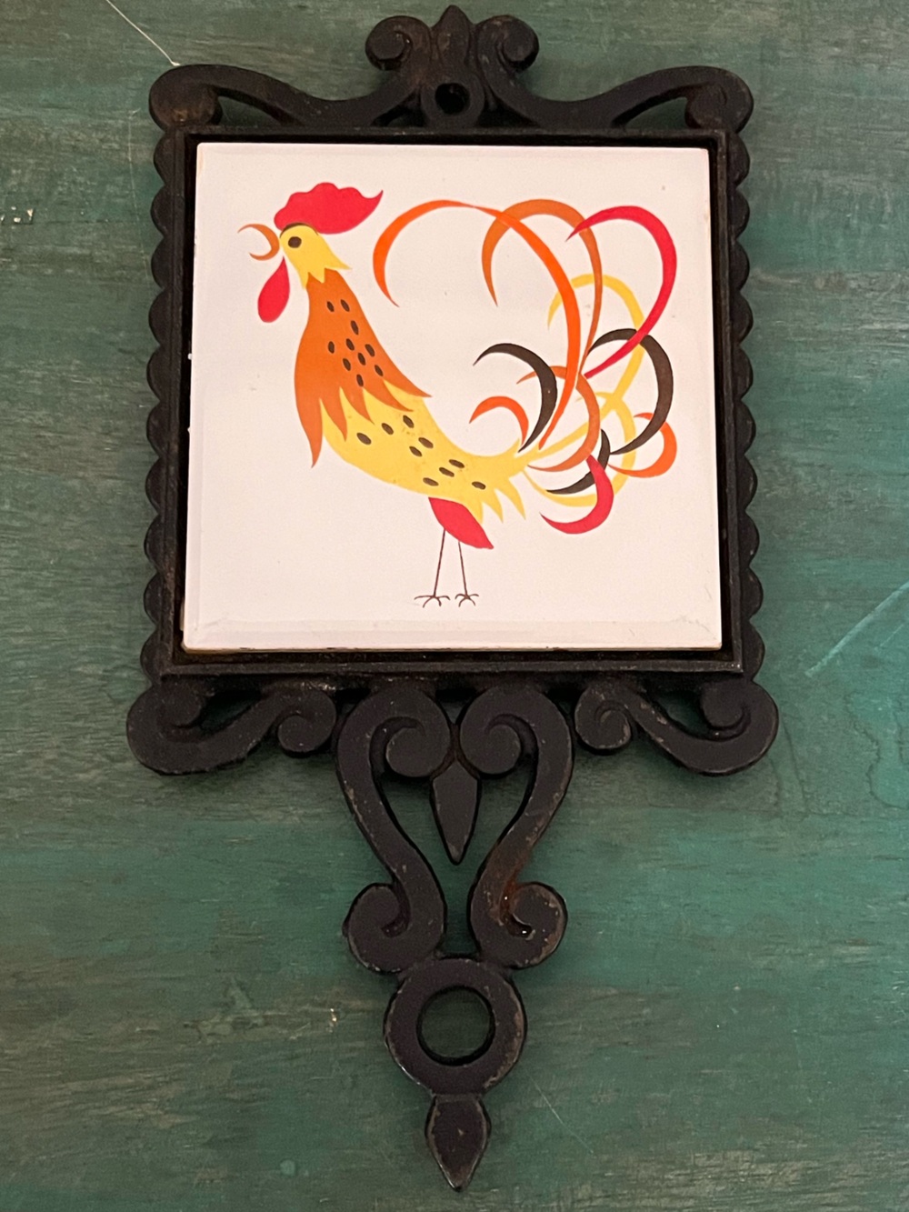 Cast Iron Trivet / Wall Decor | Rooster Tile